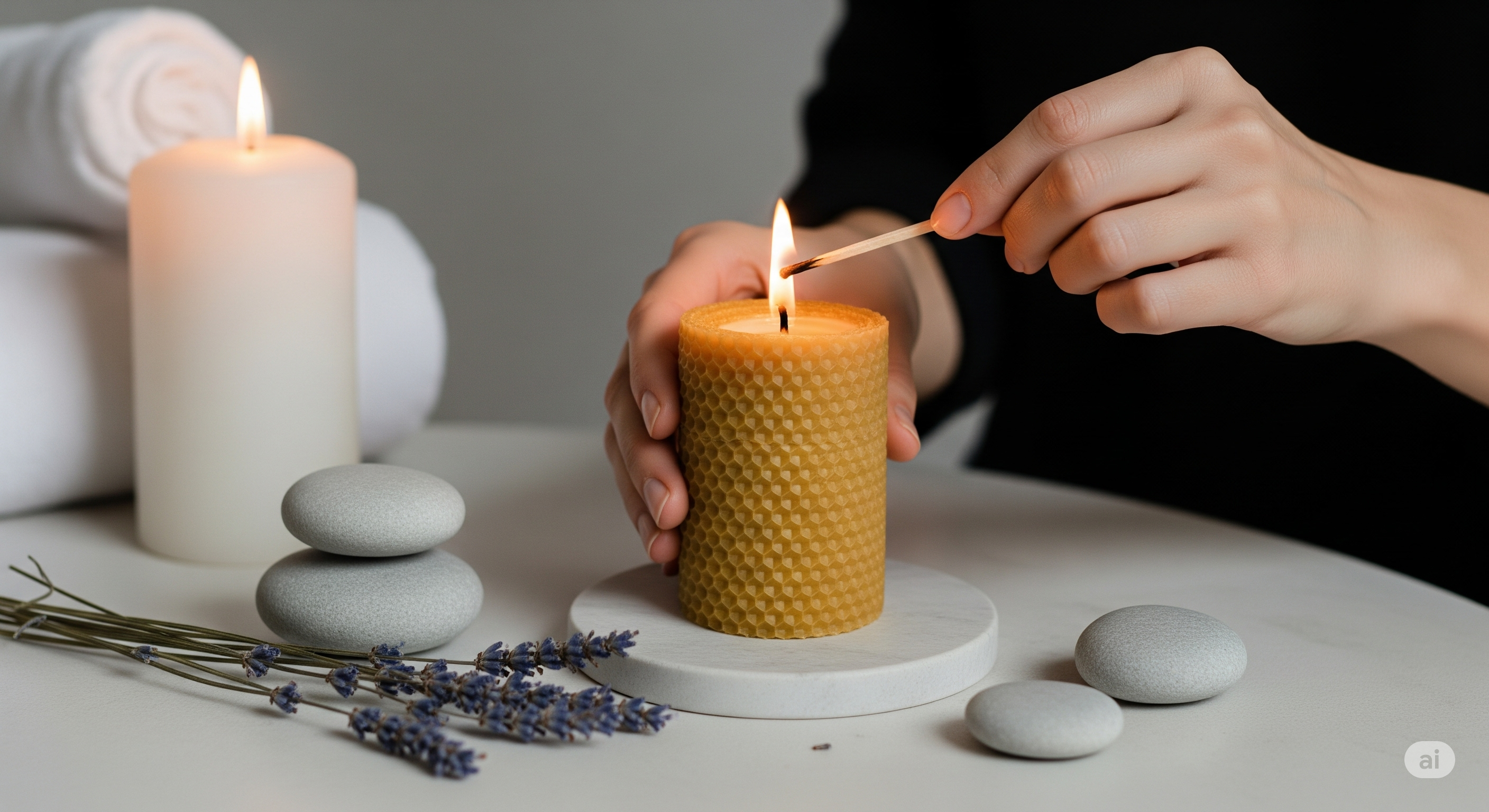 10 Candele Da Tè In Pura Cera D'api, Profumo Di Miele, Fiamma Calda, Lunga Durata, Artigianali