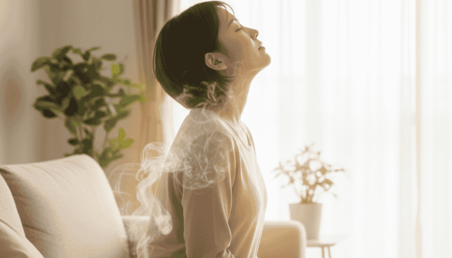 relax e benessere con aromaterapia durante la meditazione