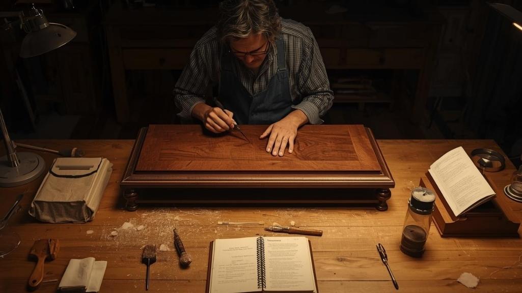 artigiano che lavora a un mobile