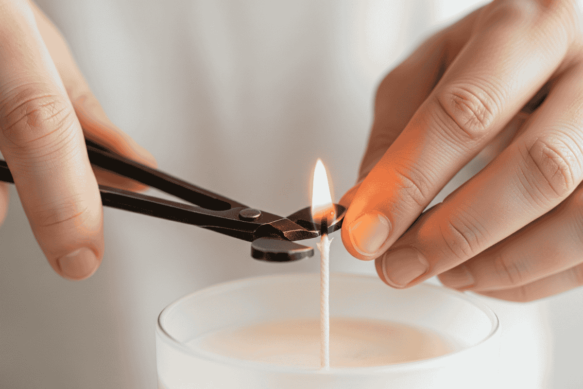 la cura corretta per gli stoppini delle candele