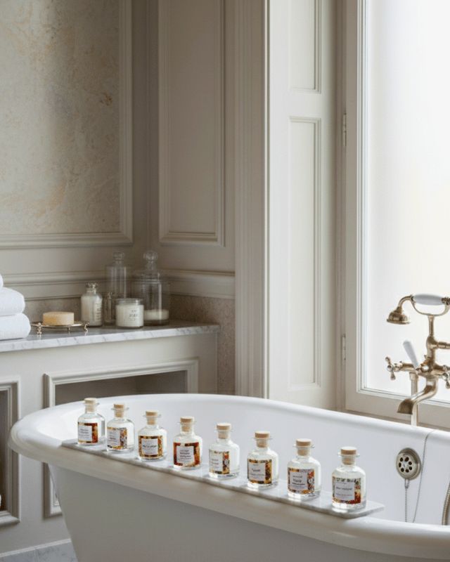 diffusori Lumière Essence su vasca da bagno