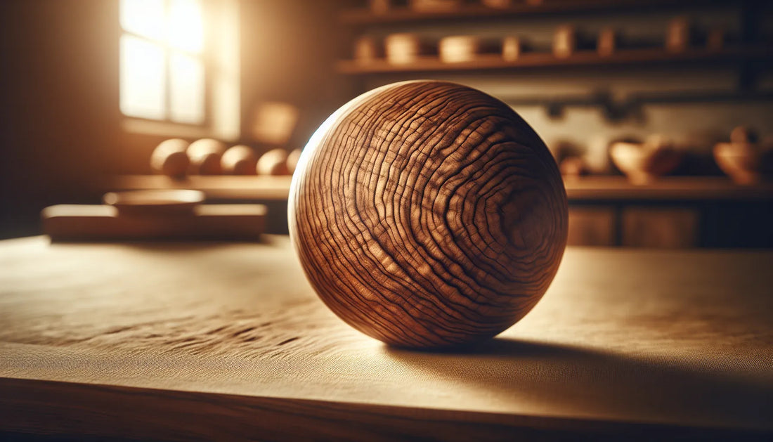 Scena di legno di noce con texture e venature, rappresentativa della sua igroscopicità e durabilità