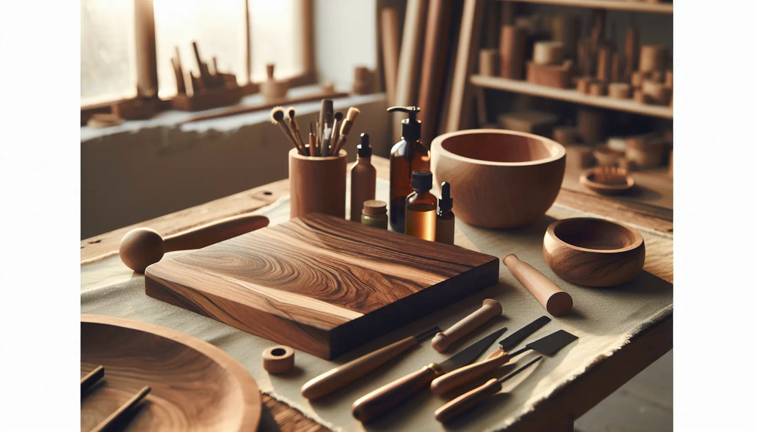 Immagine che rappresenta il noce con texture e venature evidenti, in un contesto naturale e autentico per la cura del legno.