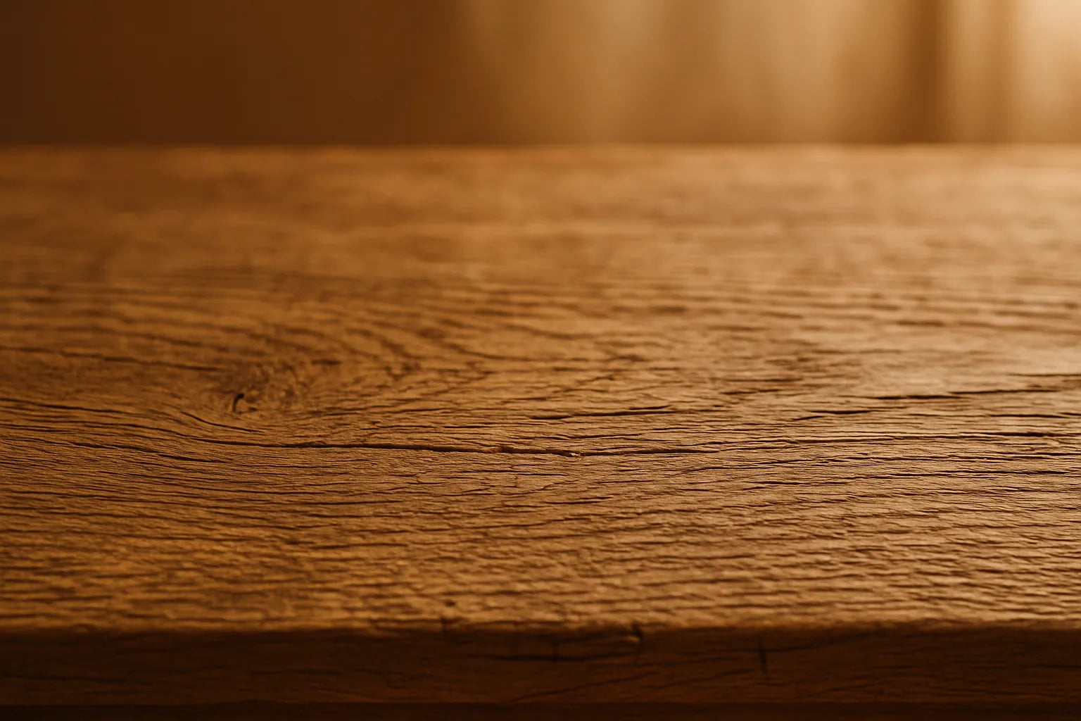 Superficie di legno in rovere con texture visibile, evidenziando la secchezza al tatto e la necessità di trattamento.