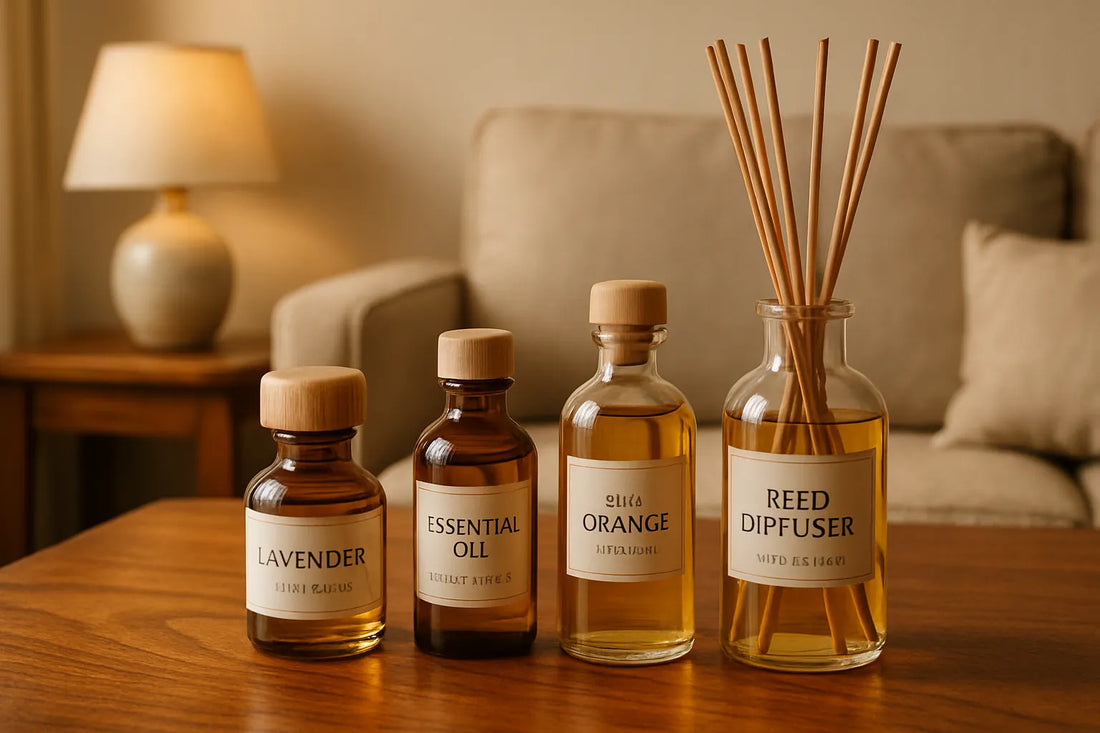 Un ambiente domestico elegante con fragranze naturali e superfici in legno