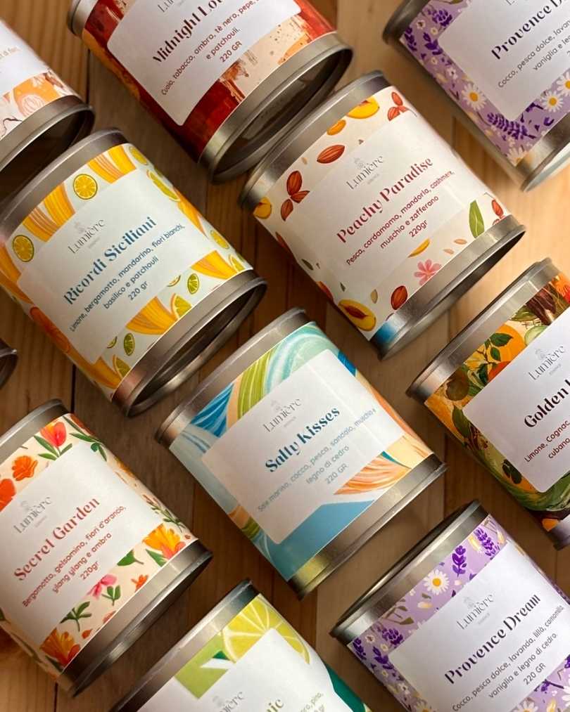 Candele Regalo Originali – Profumazioni Ricercate Lumière Essence in cera di cocco e fragranze sicure certificate