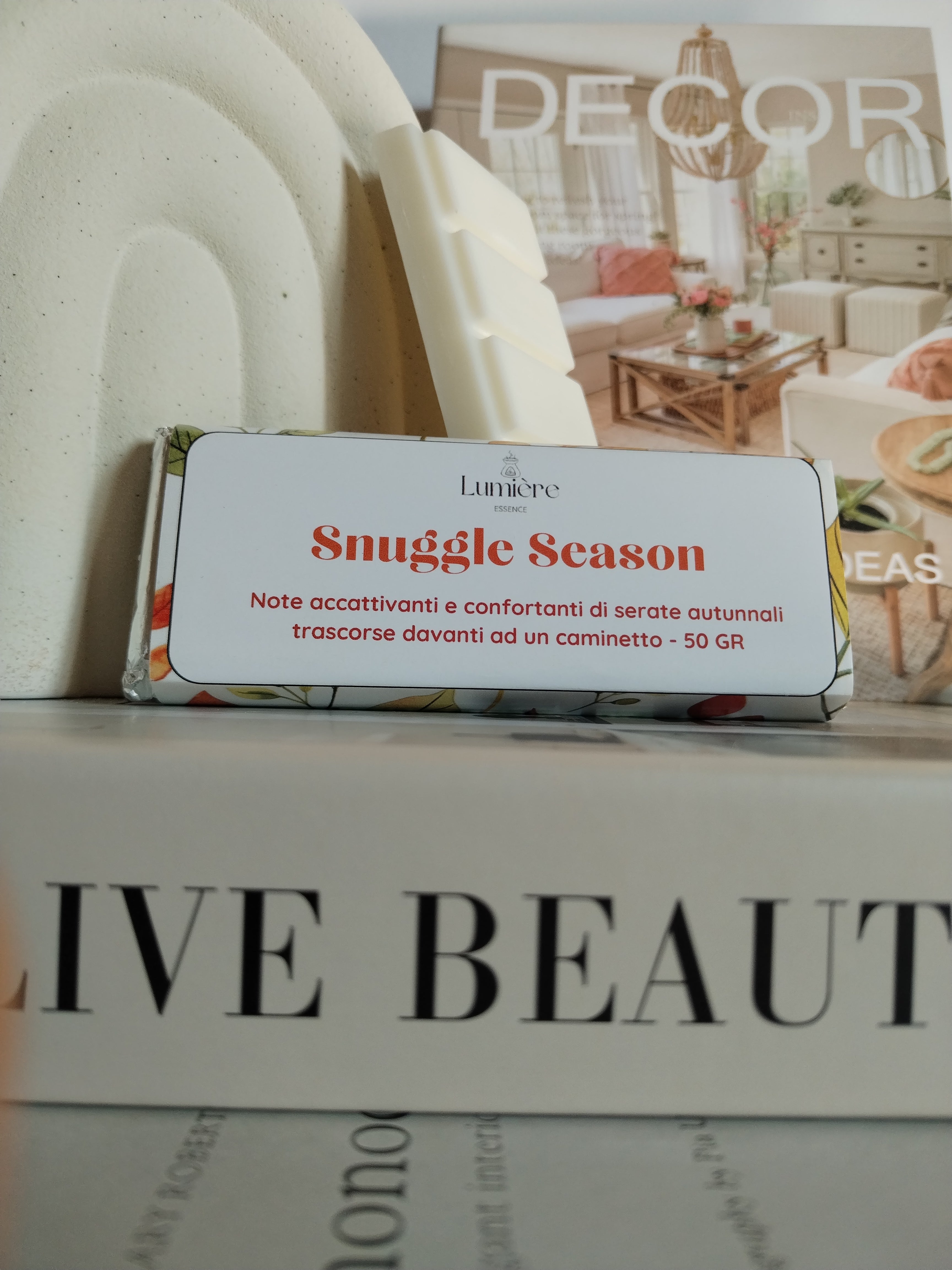 Barretta profumata Snuggle Season - Barretta in cera di cocco naturale per la profumazione della casa