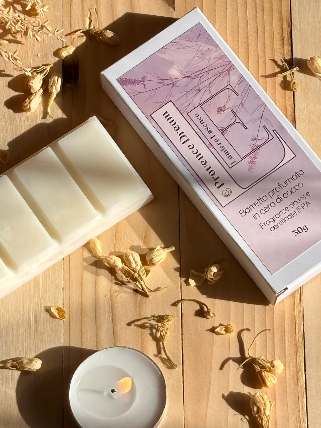 Barretta profumata Provence Dream, con ingredienti naturali ispirati ai profumi della Provenza.