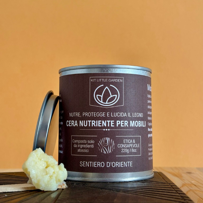 Cera Naturale Sentiero d'Oriente – Protezione profumata per legno, pelle e cuoio. Artigianale e Made in Italy.