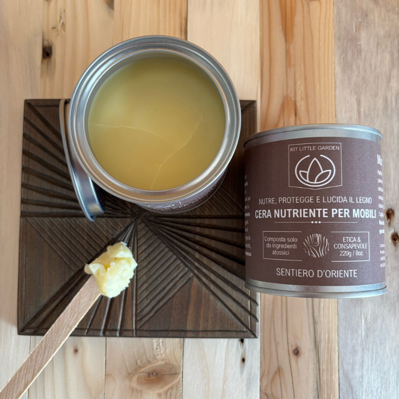 Protezione naturale per mobili, pelle e interni auto con la fragranza avvolgente di Sentiero d’Oriente.