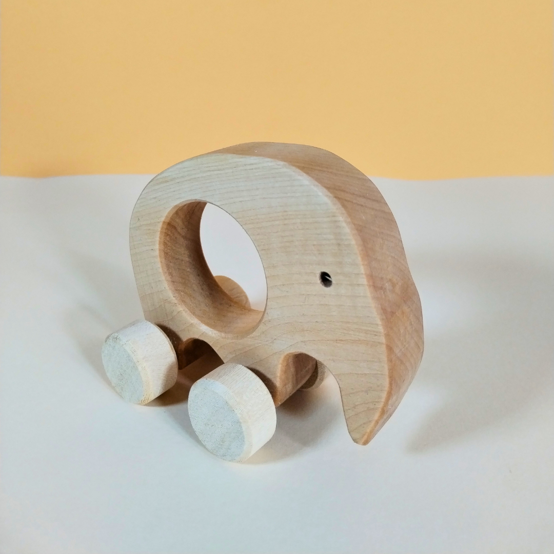 Elefantino in legno - giocattolo per bambini - wood toys fatto a mano - regali per bambini - regalo di natale