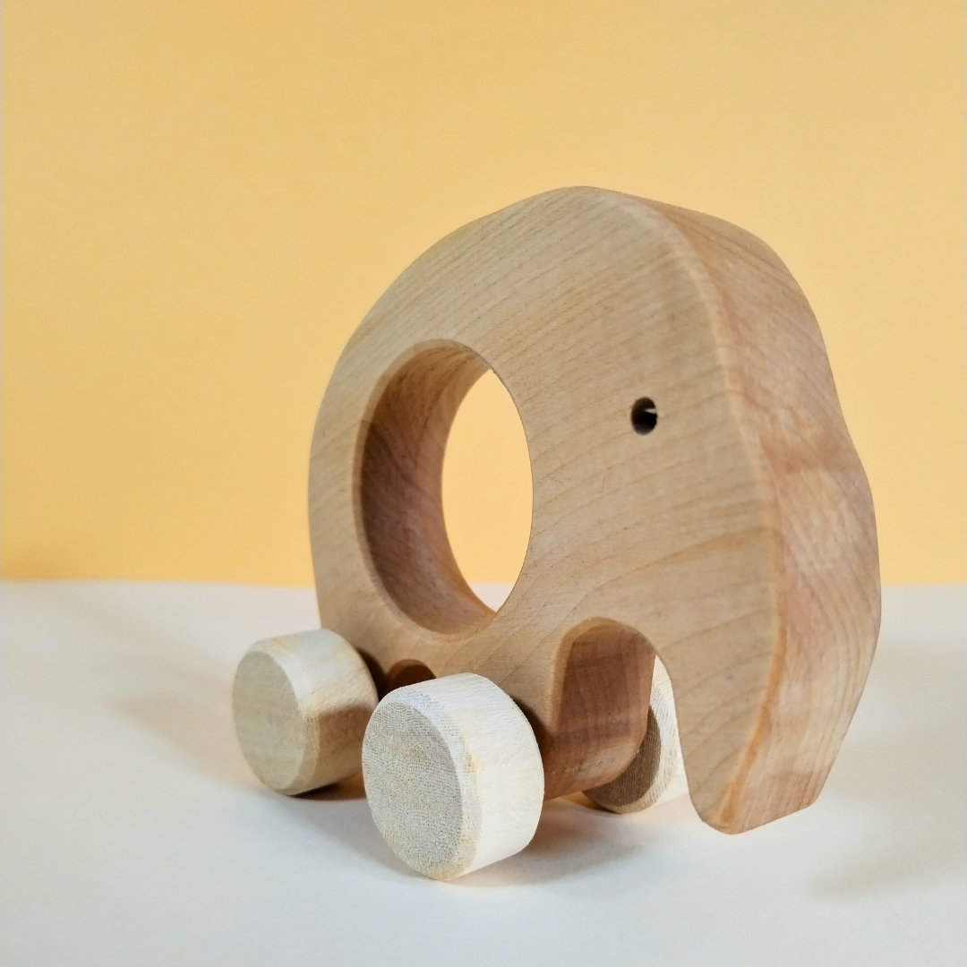 Elefantino in legno - giocattolo per bambini - wood toys fatto a mano - regali per bambini - regalo di natale