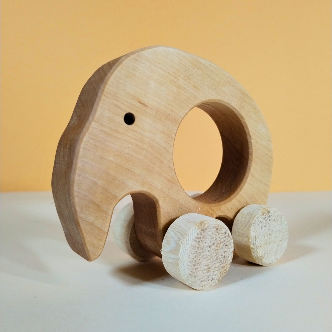 Elefantino in legno - giocattolo per bambini - wood toys fatto a mano - regali per bambini - regalo di natale