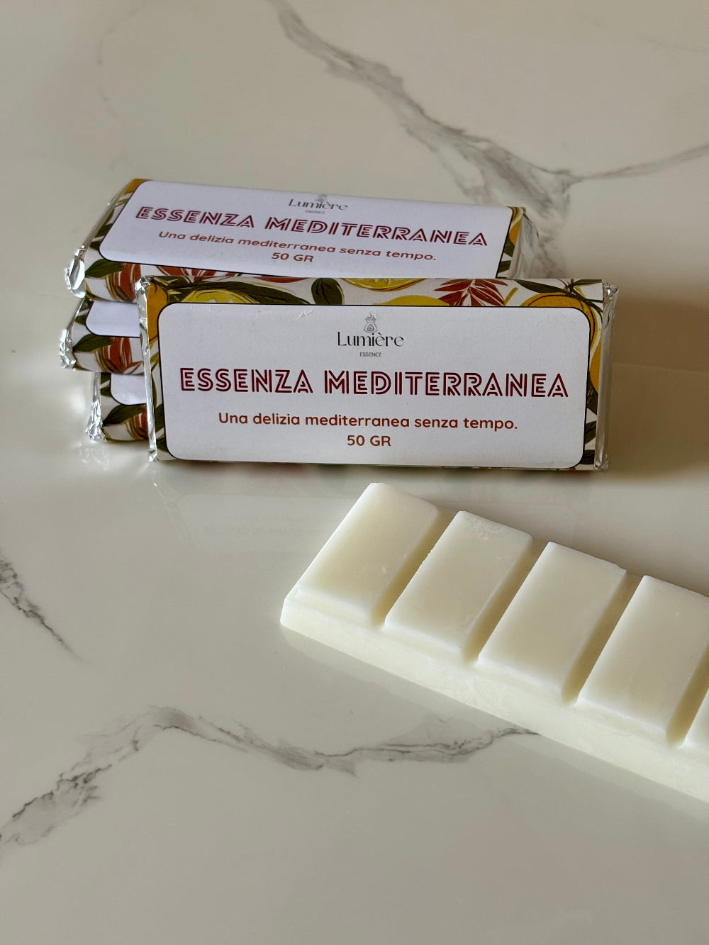 Essenza Mediterranea - Barretta di cera profumata - Lumière Essence - profumazione per la casa con fragranze sicure e certificate IFRA