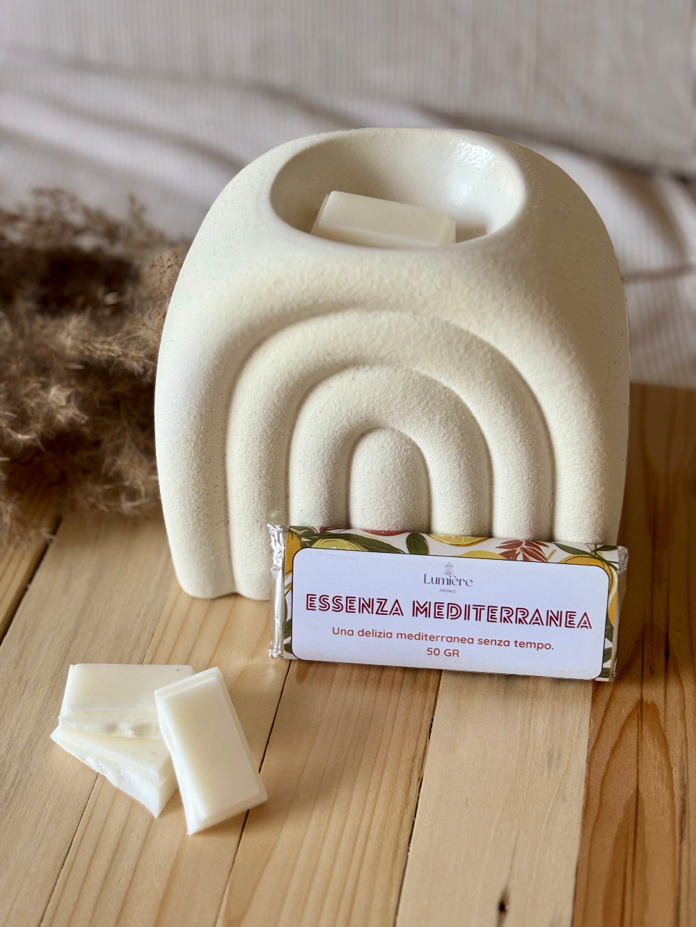 Essenza Mediterranea - Barretta di cera profumata - Lumière Essence - profumazione per la casa con fragranze sicure e certificate IFRA