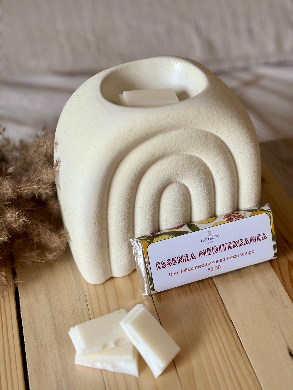 Essenza Mediterranea - Barretta di cera profumata - Lumière Essence - profumazione per la casa con fragranze sicure e certificate IFRA