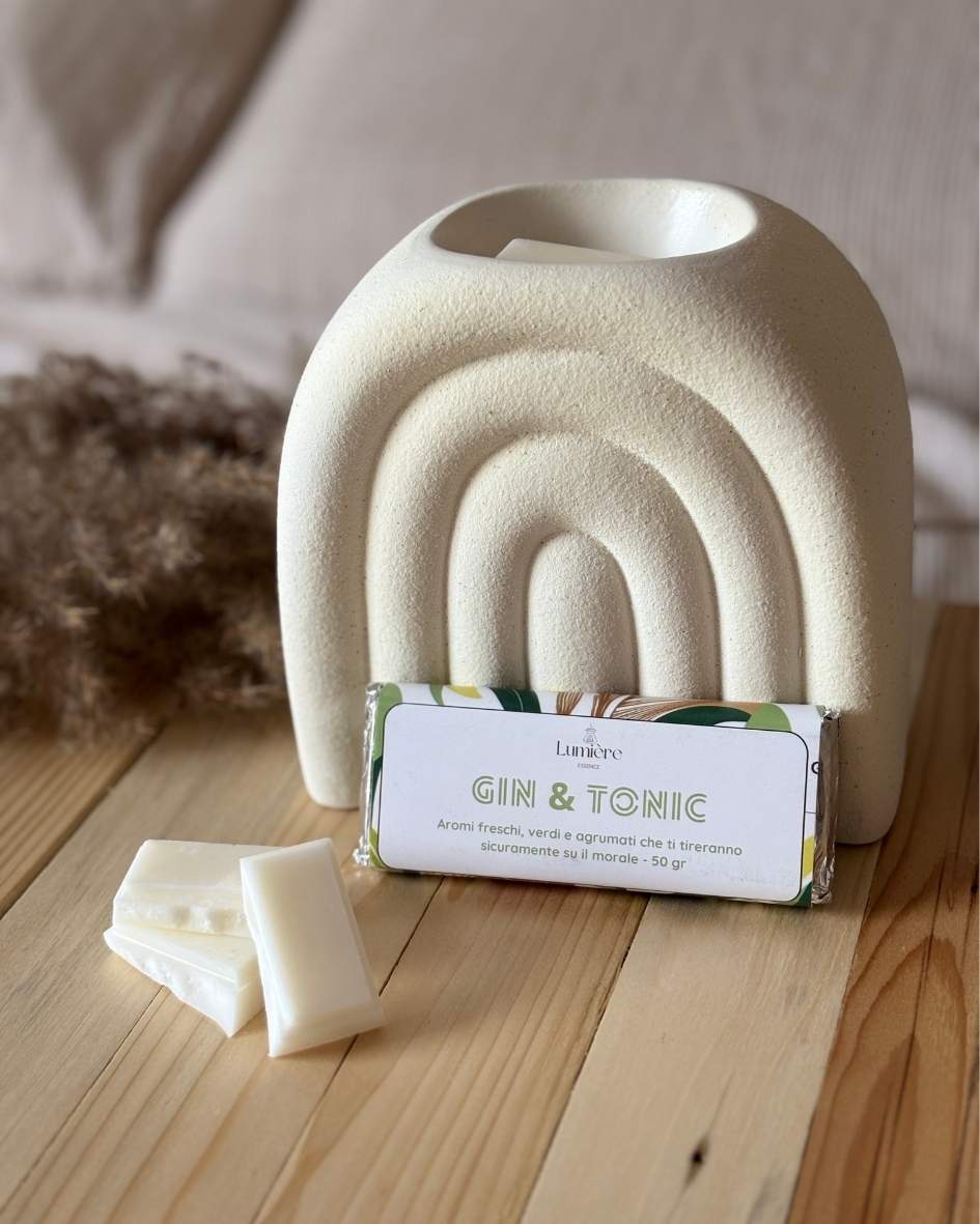 Gin & Tonic - Barretta di cera di cocco - Lumière Essence - per la profumazione dell'ambiente casalingo con fragranze sicure e certificate IFRA