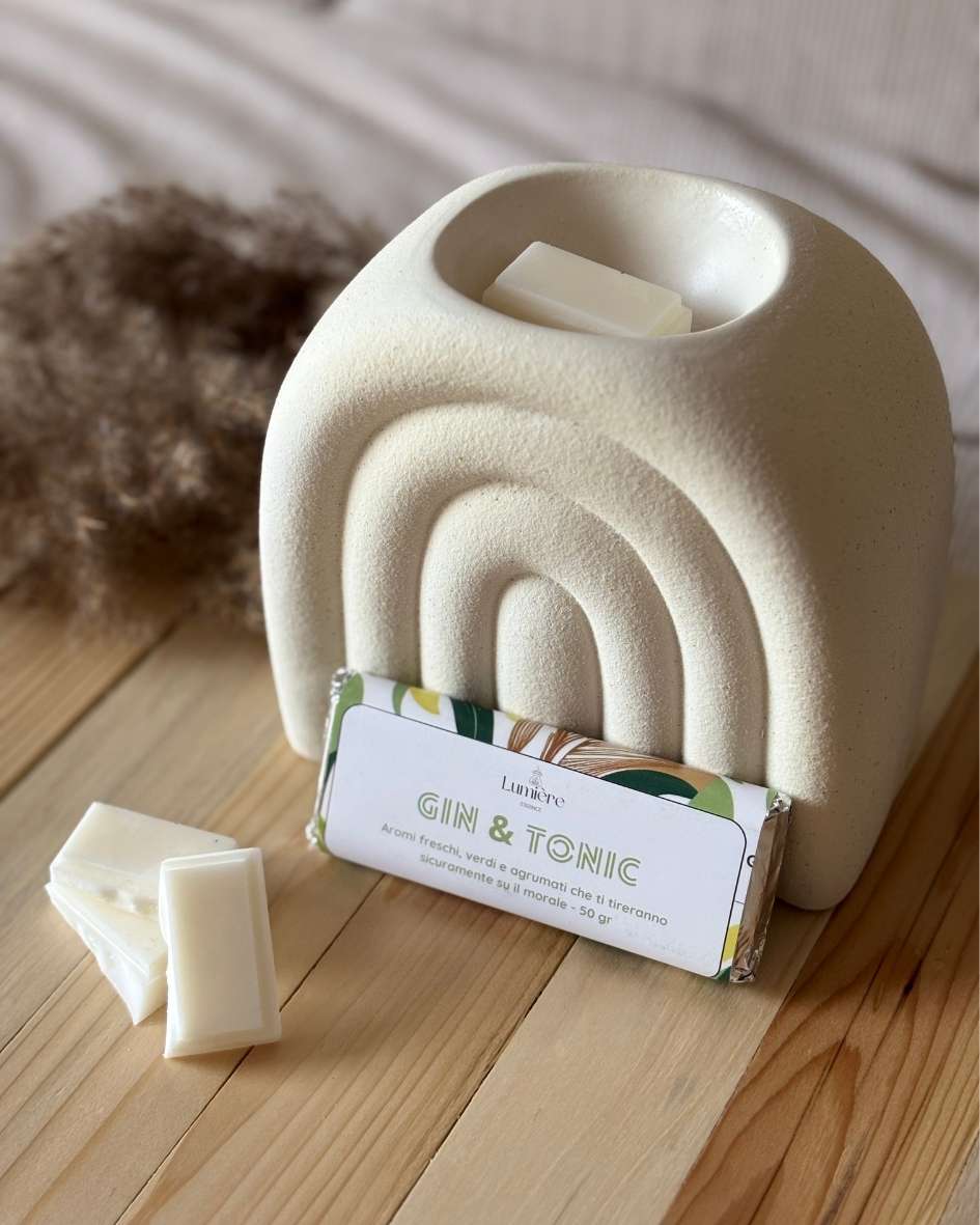Gin & Tonic - Barretta di cera di cocco - Lumière Essence - per la profumazione dell'ambiente casalingo con fragranze sicure e certificate IFRA