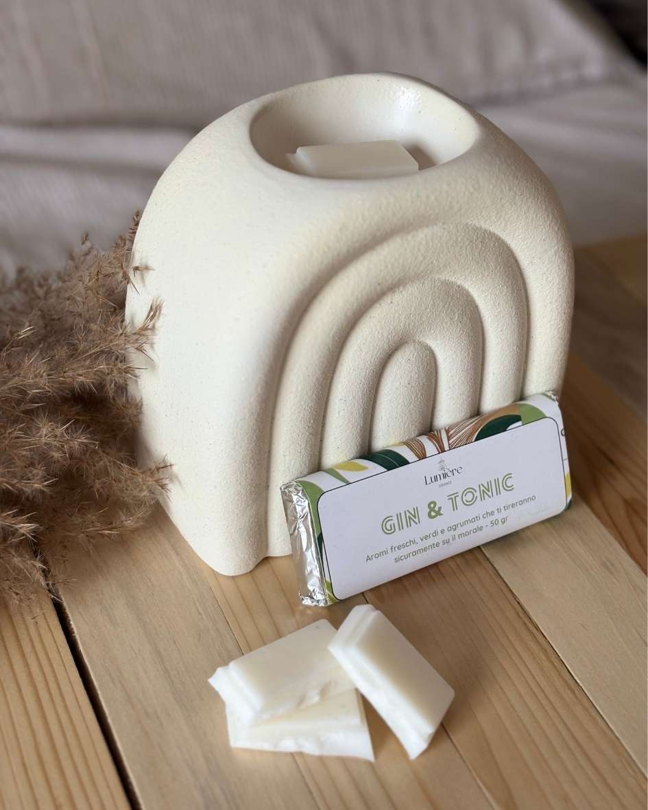 Gin & Tonic - Barretta di cera di cocco - Lumière Essence - per la profumazione dell'ambiente casalingo con fragranze sicure e certificate IFRA
