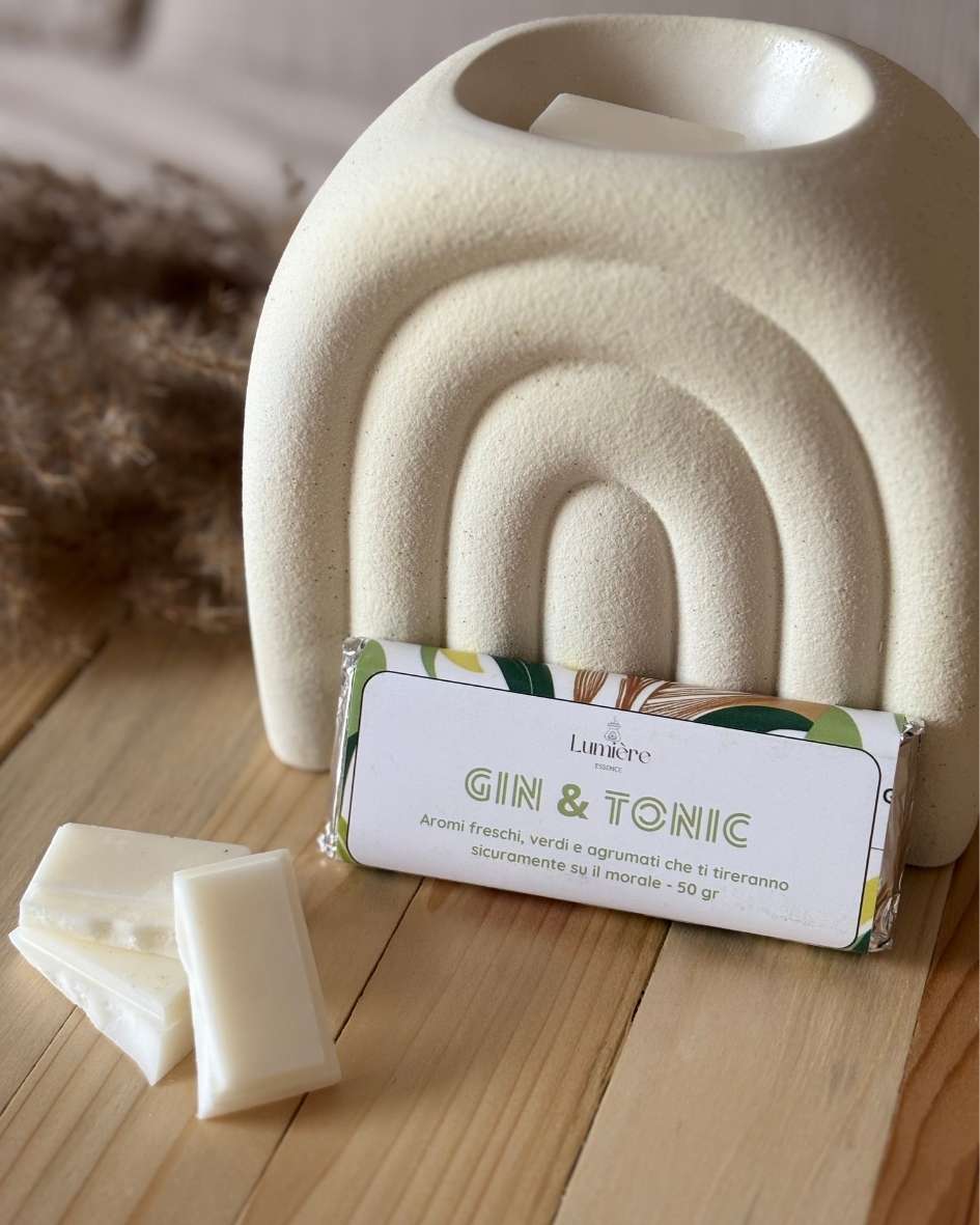 Gin & Tonic - Barretta di cera di cocco - Lumière Essence - per la profumazione dell'ambiente casalingo con fragranze sicure e certificate IFRA