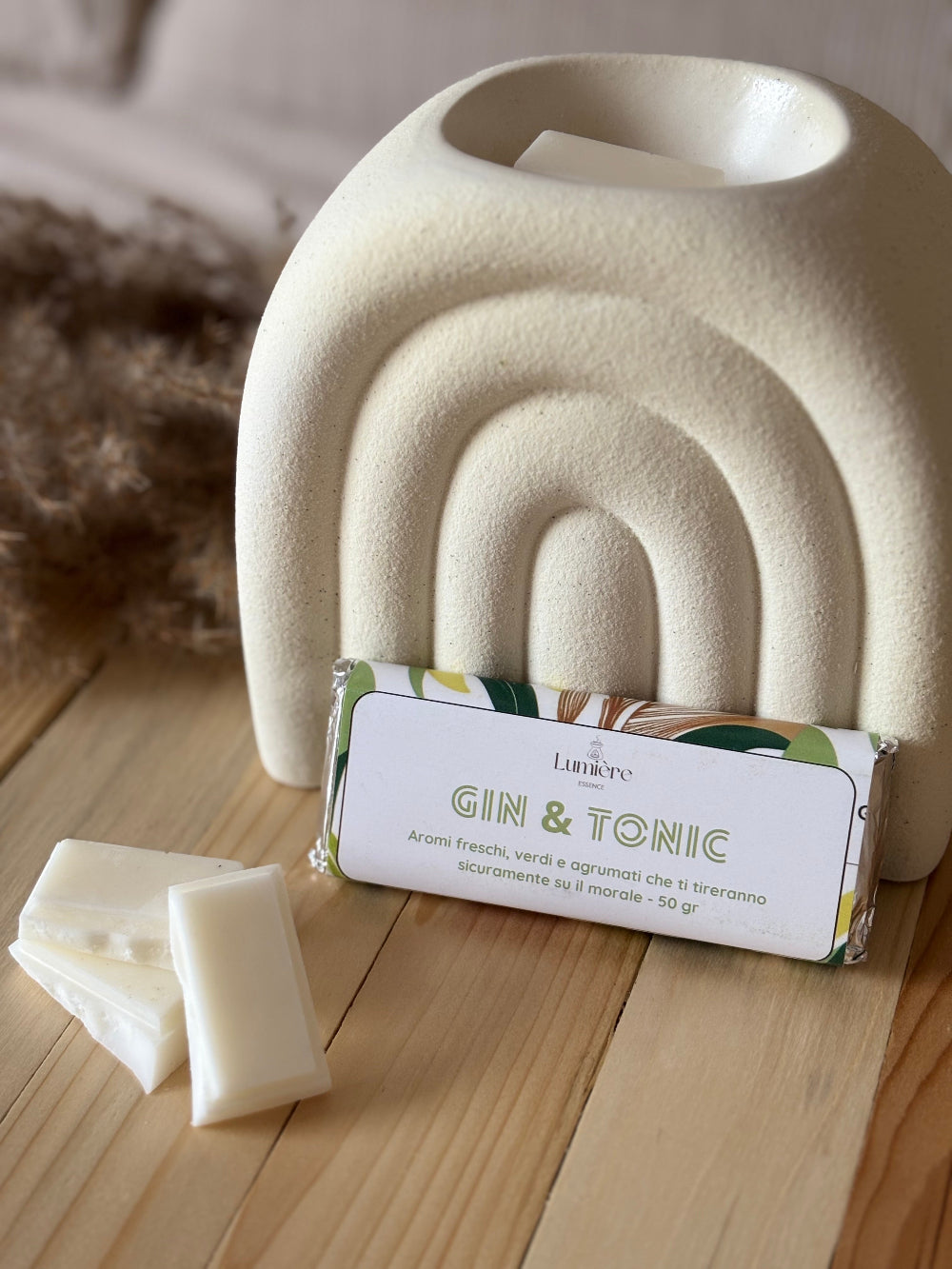 Gin & Tonic - Barretta di cera di cocco - Lumière Essence - per la profumazione dell'ambiente casalingo con fragranze sicure e certificate IFRA