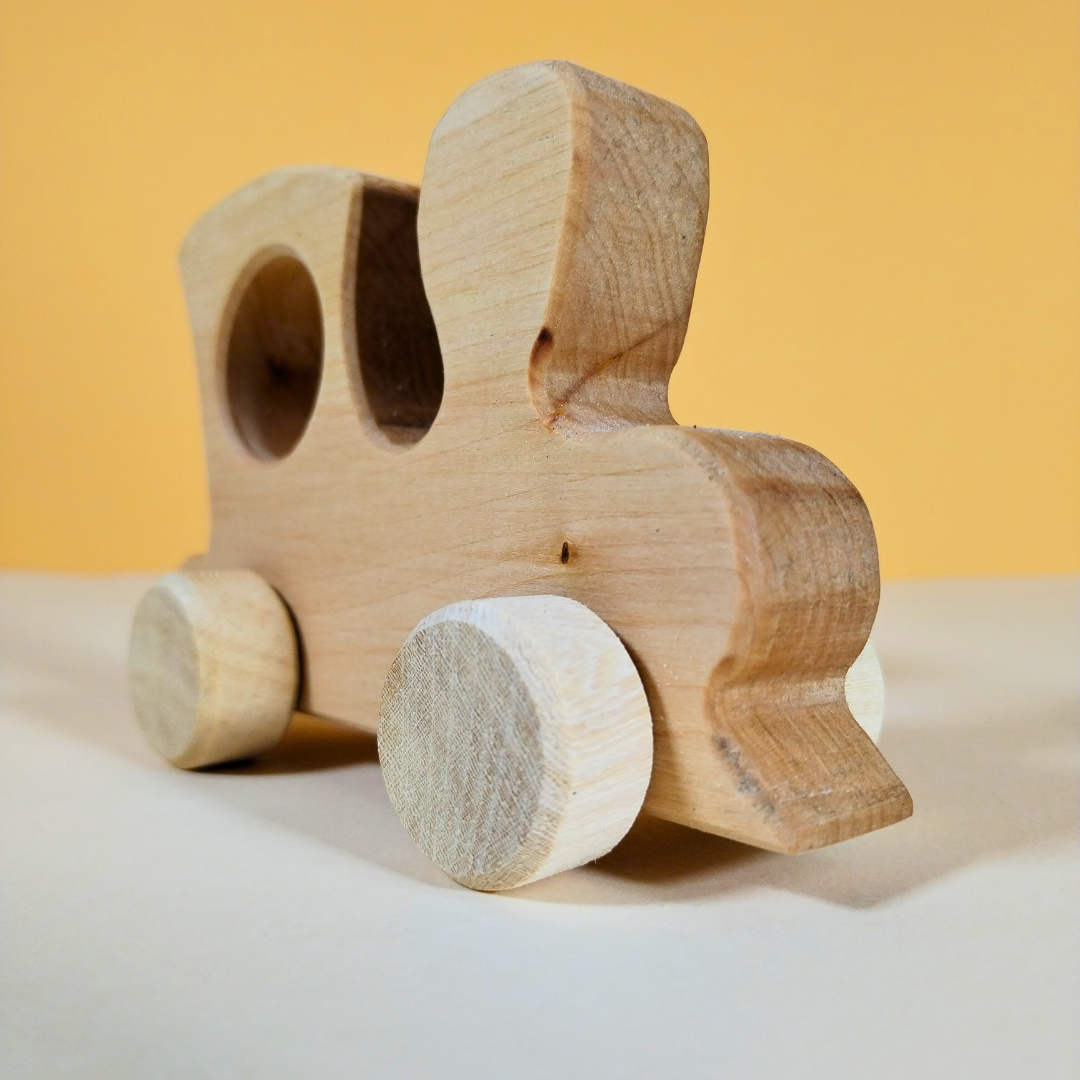 Locomotiva in Legno Fatta a Mano: Pronti, Partenza, Via! giocattolo in legno fatto a mano -  giocattoli Montessori - regali per bambini - regali di natale