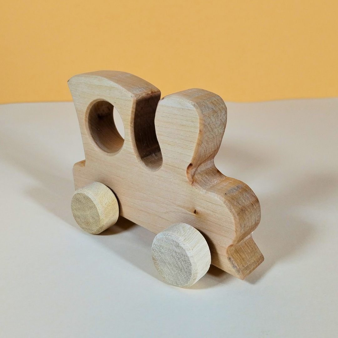 Locomotiva in Legno Fatta a Mano: Pronti, Partenza, Via! giocattolo in legno fatto a mano -  giocattoli Montessori - regali per bambini - regali di natale