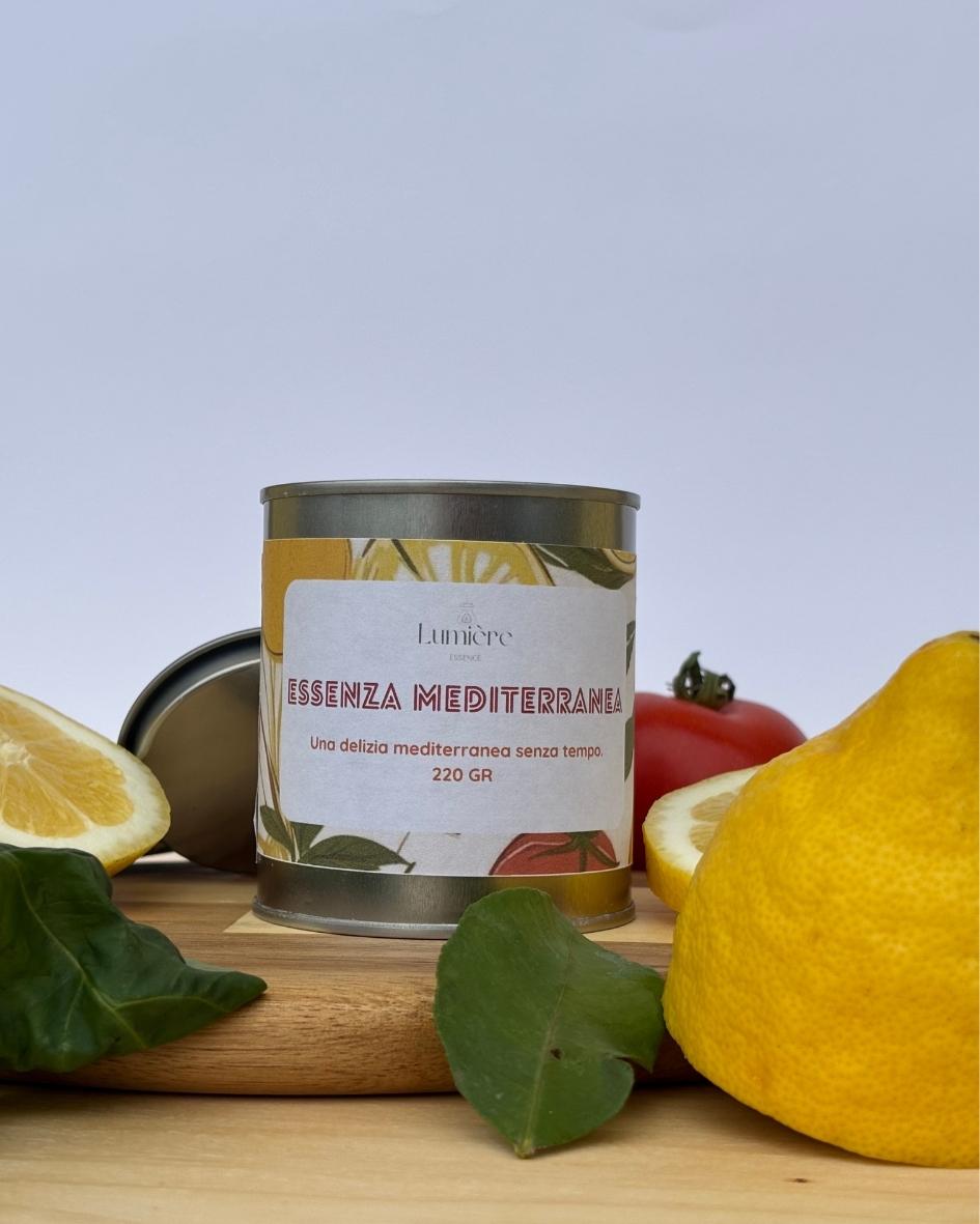 candela Essanza Mediterranea- Lumière Essence - candela naturale in cera di cocco con fragranze selezionate e certificate